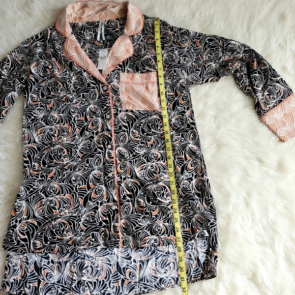 Anthropologie Mixed Print Pajama Lounge Top Size Small NWT - Picture 13 of 14